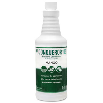 Fresh Products Bio Conqueror 105 Enzymatic Odor Counteractant Concentrate, Mango, 32 Oz Bottle, 12-carton freeshipping - TVN Wholesale